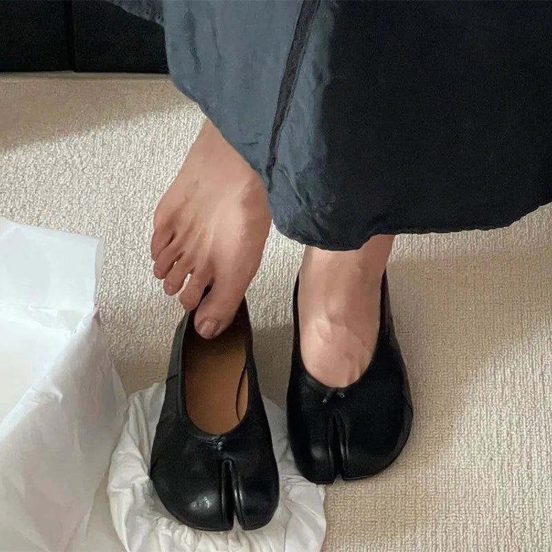 Bianca Split-Toe Vegan Leather Mules
