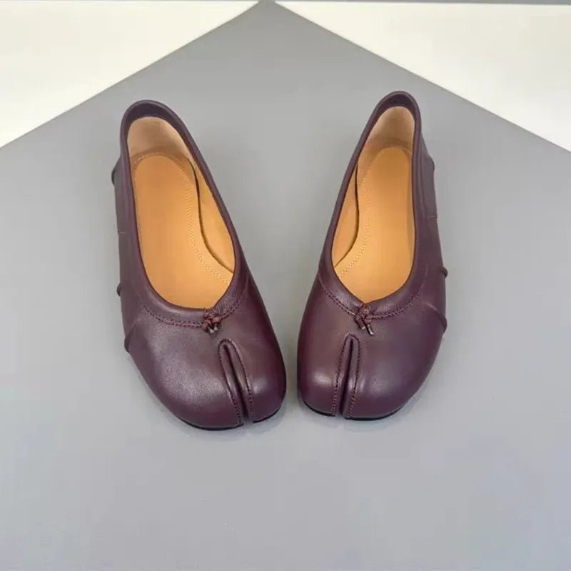 Bianca Split-Toe Vegan Leather Mules