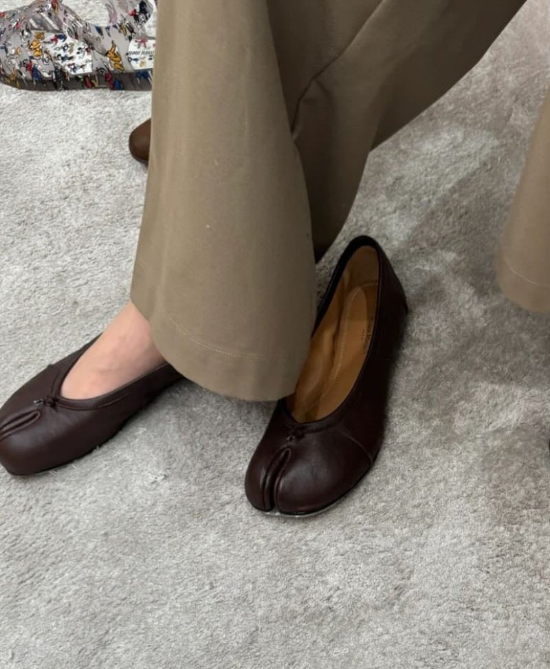 Bianca Split-Toe Vegan Leather Mules