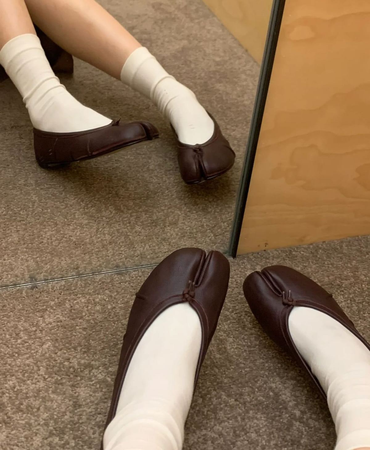 Bianca Split-Toe Vegan Leather Mules