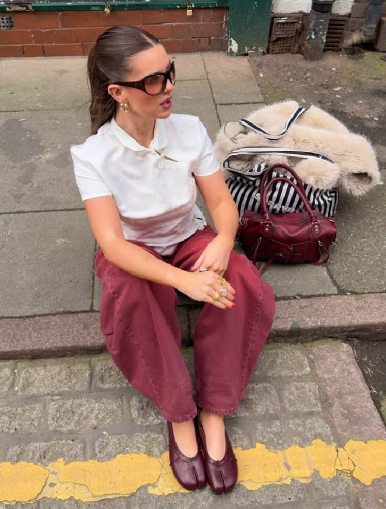 Bianca Split-Toe Vegan Leather Mules