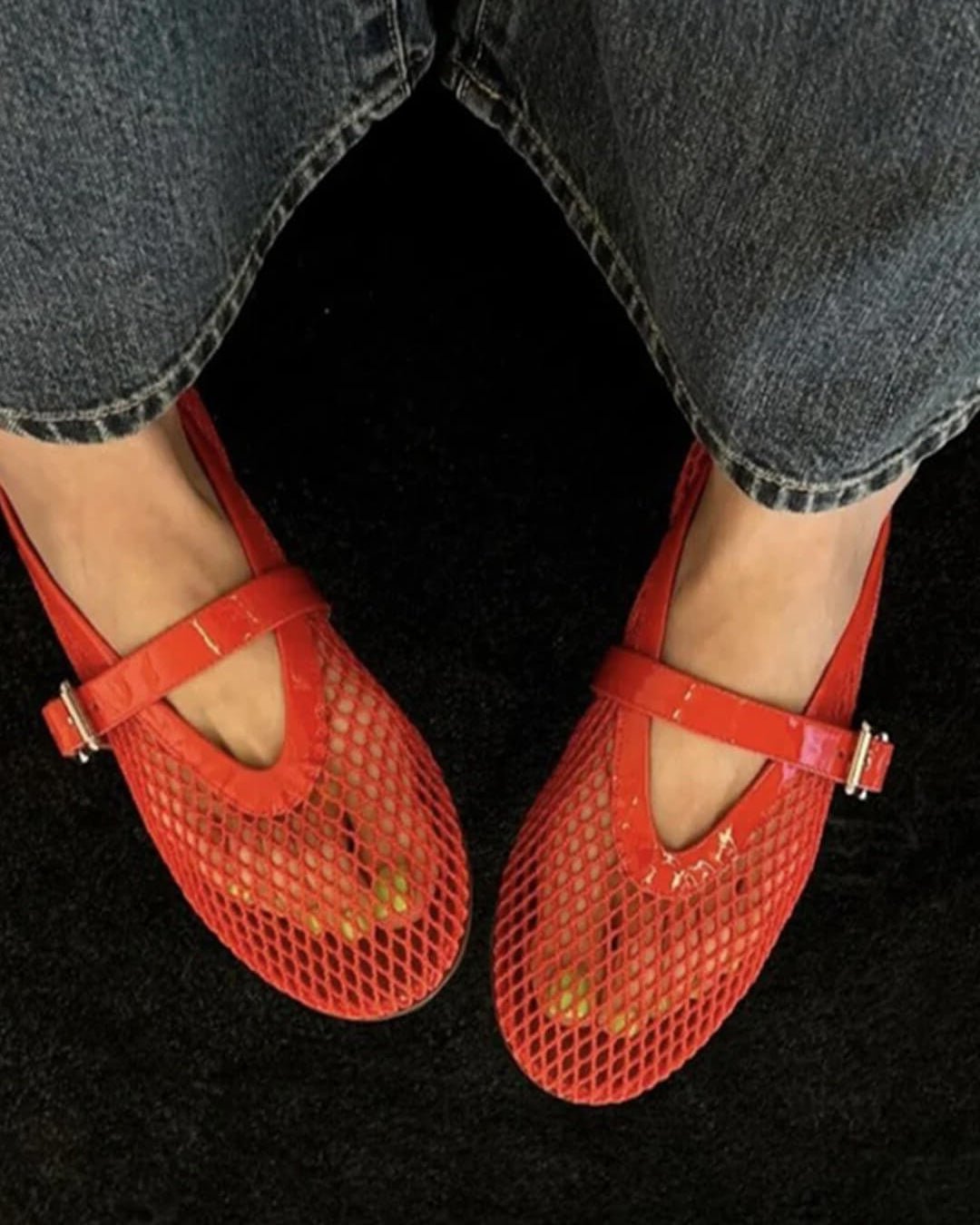 Elena Mesh Ballet Flats