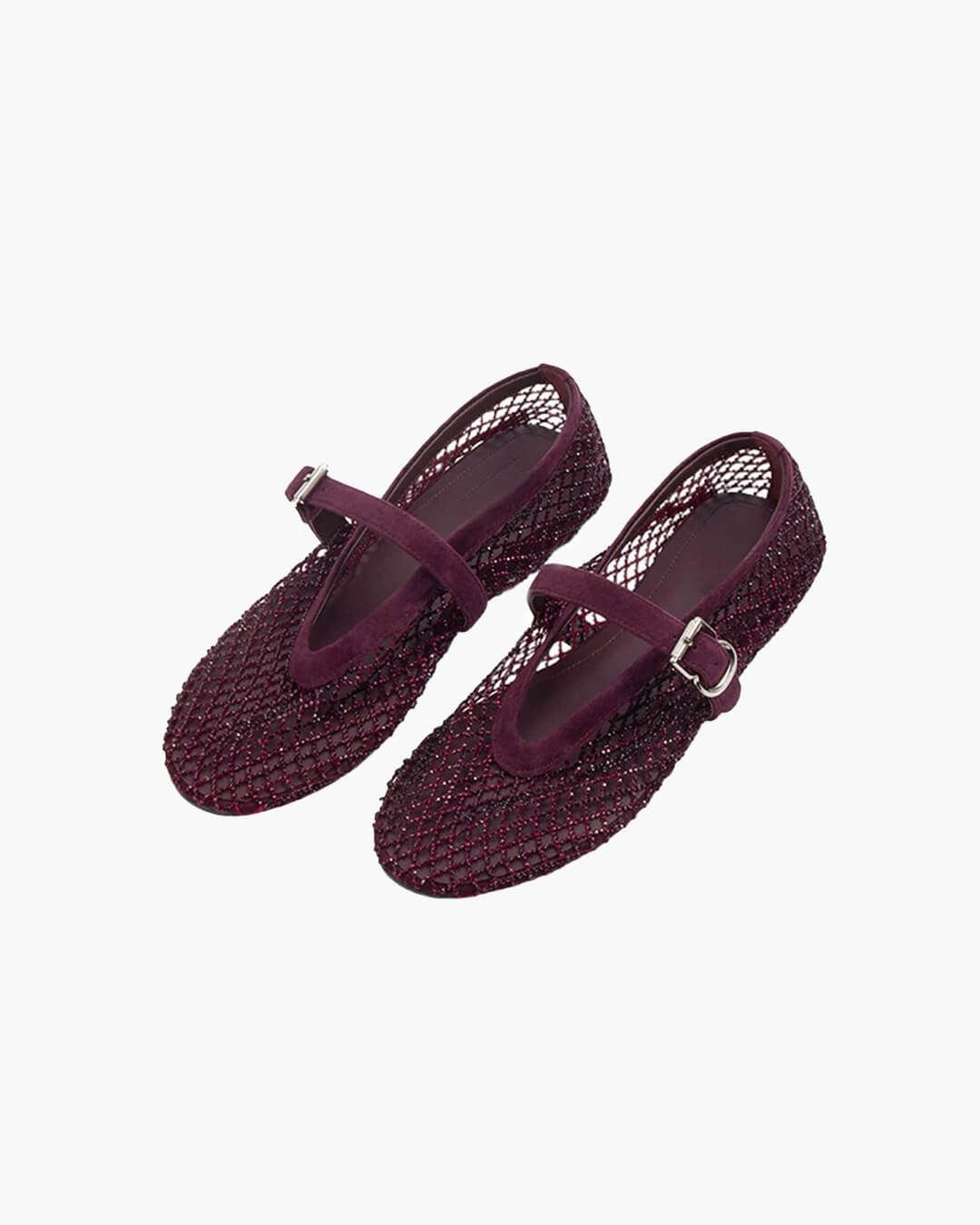 Jessica Rhinestone Mesh Ballet Flats