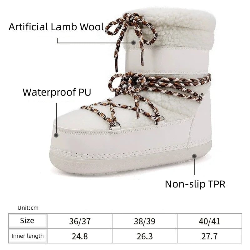 Natalie Lace Up Snow Boots