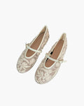 Sarah Beaded Mesh Ballet Flats