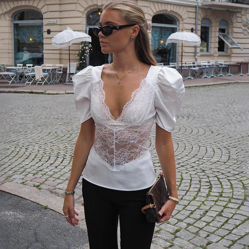 Lily Lace Plunge Top