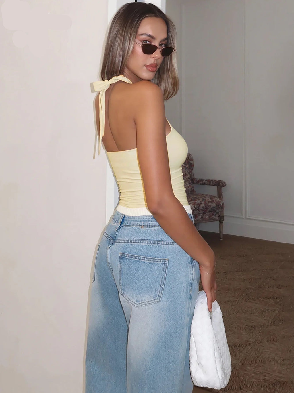 Miranda Backless Bandage Crop Top