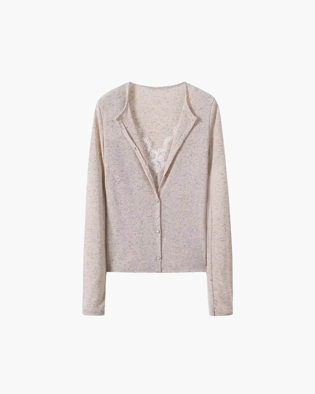 Ada Paneled Lace Trim Top