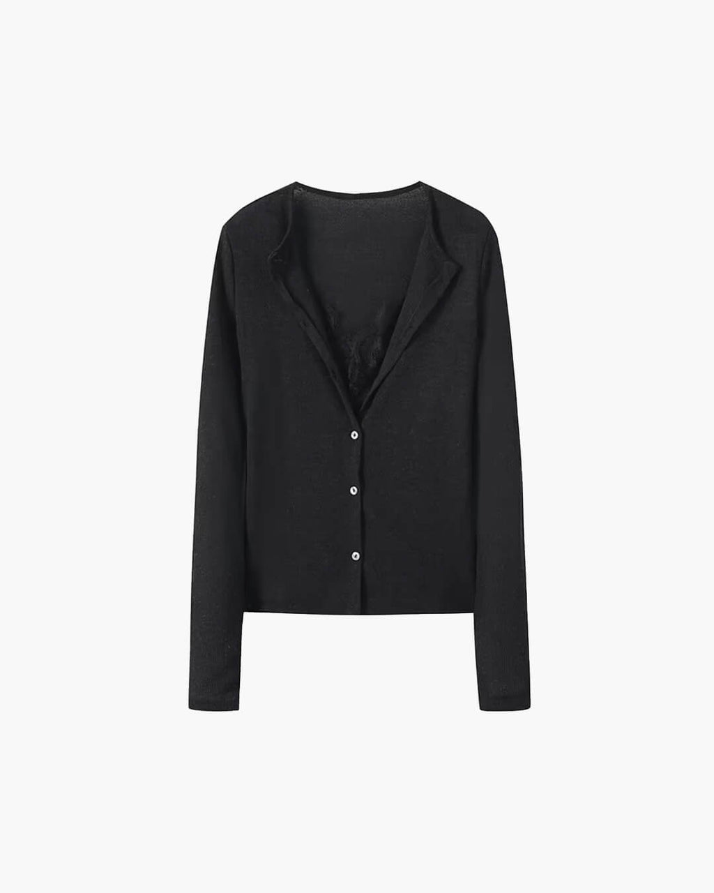 Ada Paneled Lace Trim Top