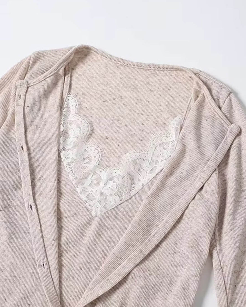 Ada Paneled Lace Trim Top