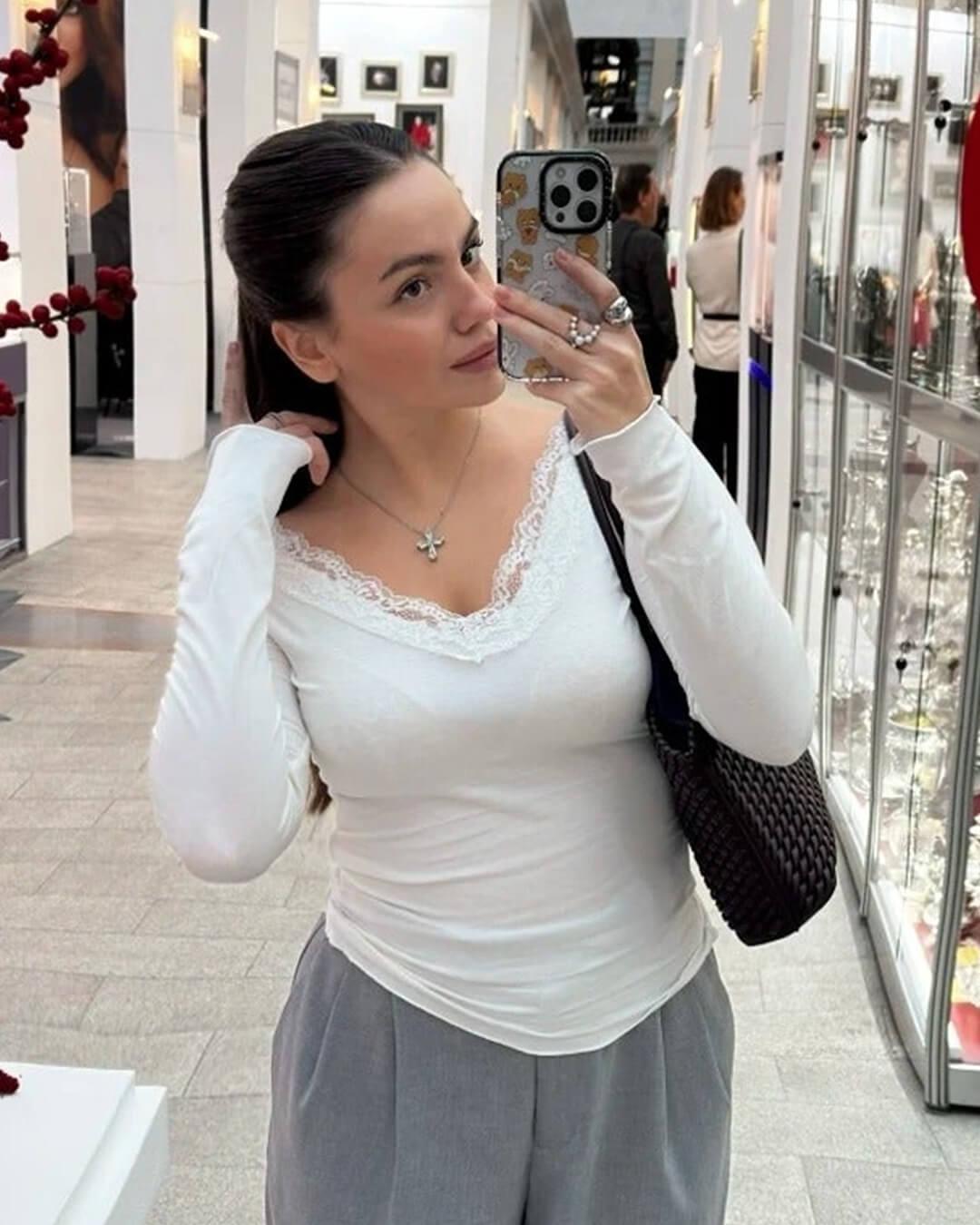 Aurora V-Neck Lace Top