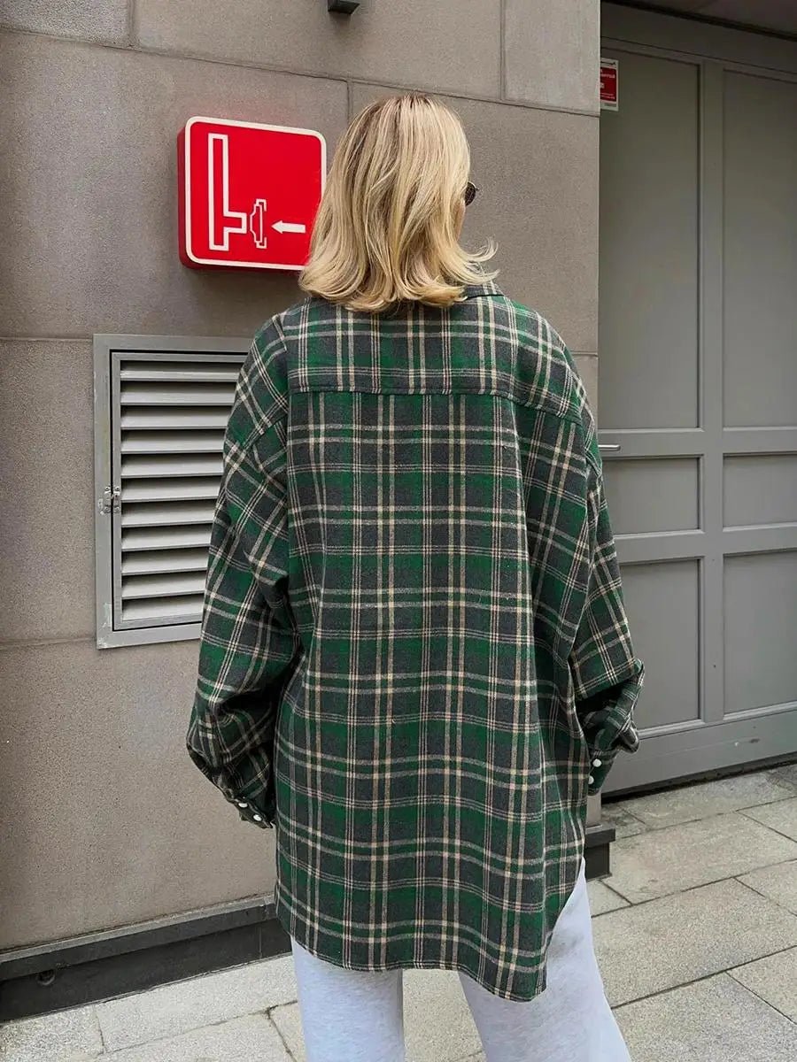 Emma Loose Checked Blouse