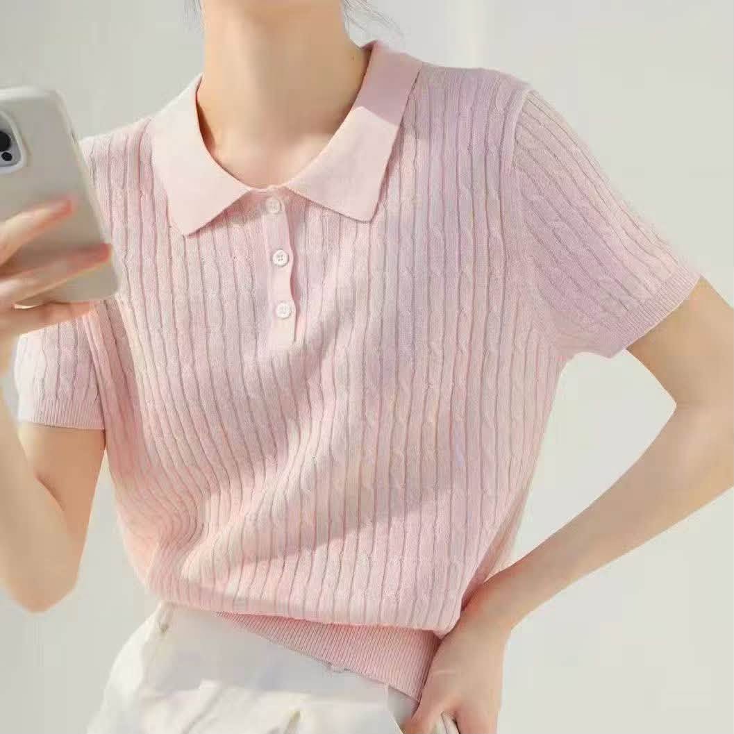Jacey Knitted Polo Top