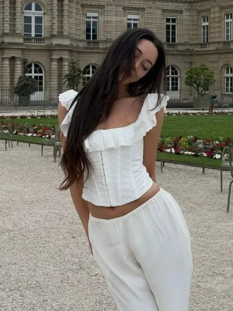 Jamie Ruffled Corset Top