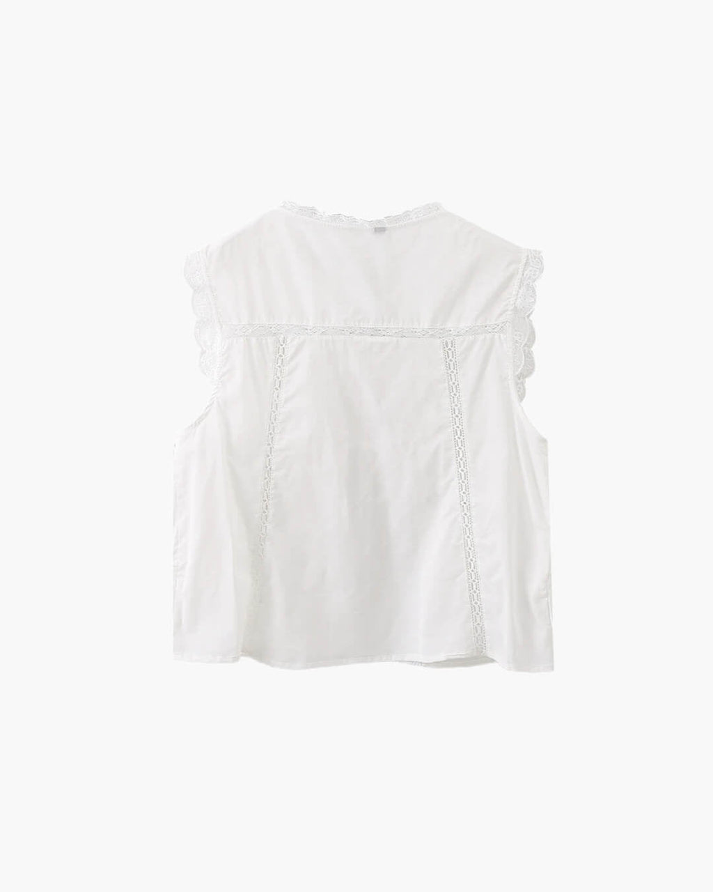 Juvie Embroidered Lace Trim Blouse