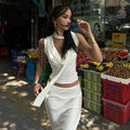 Lydia Neck Tie Up Sleeveless Top