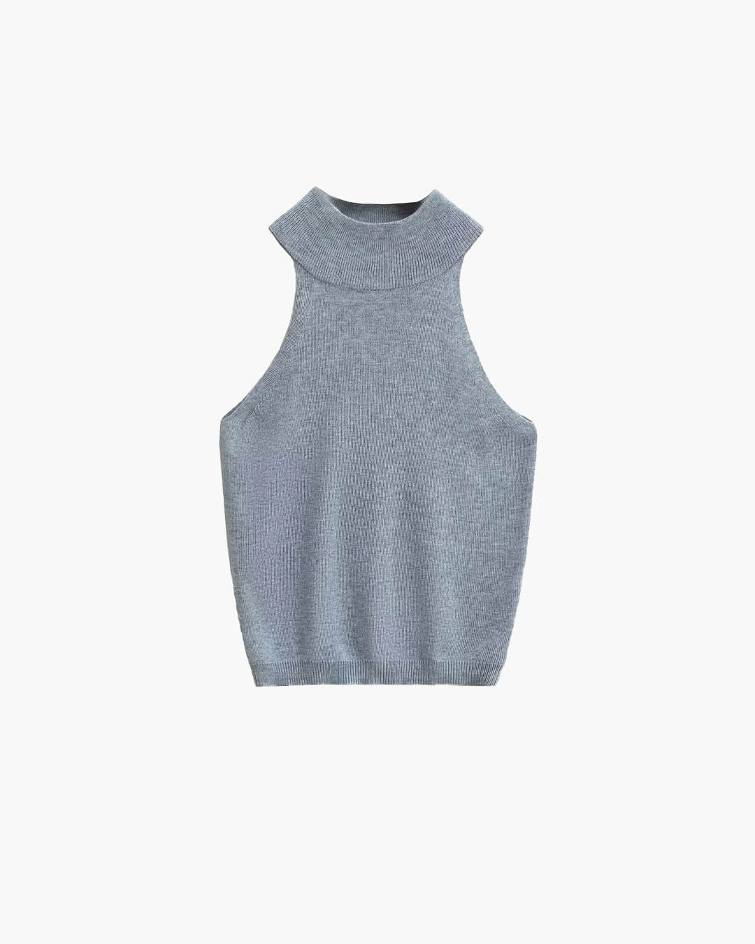 Nicky Halter Neck Sleeveless Knit Crop Top
