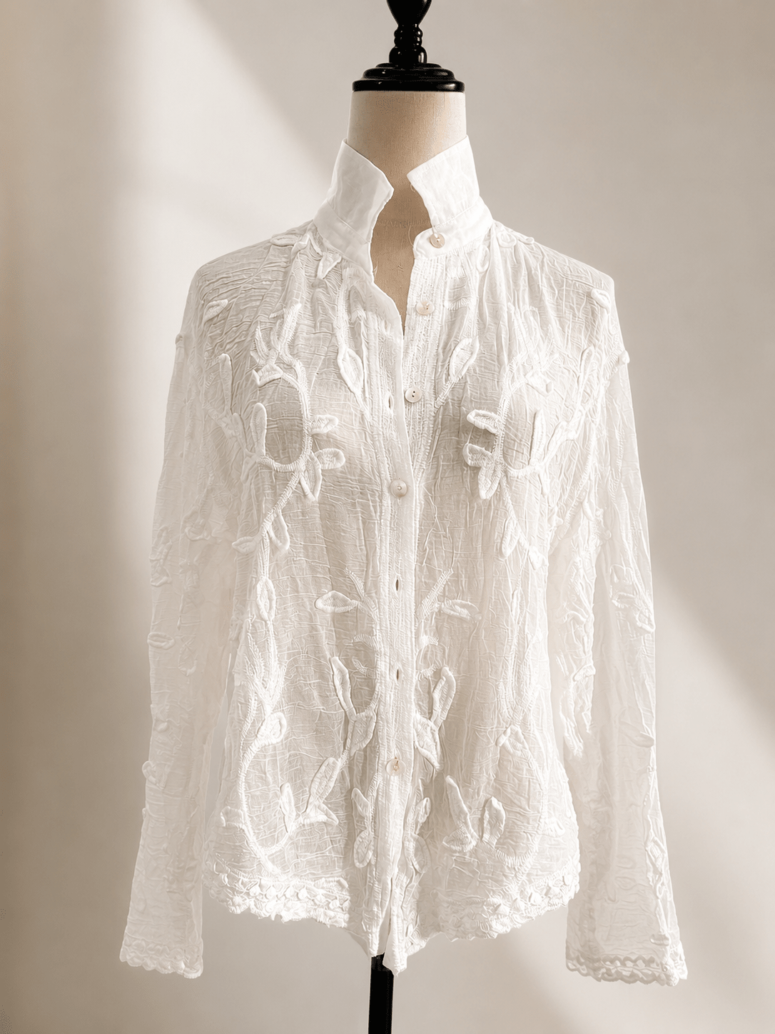 Tina Long Sleeve Embroidered Blouse